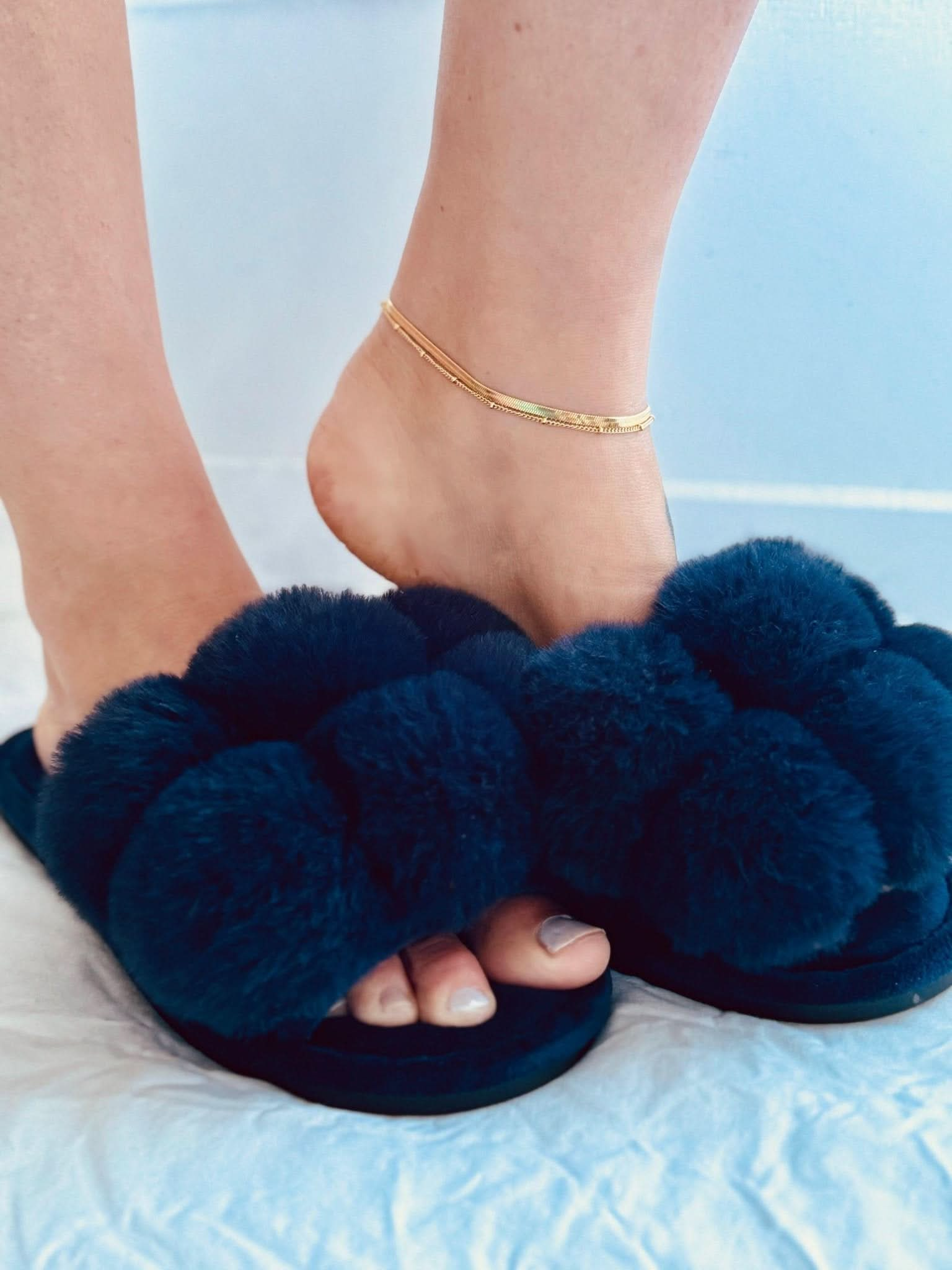 Wattling slipper store blue